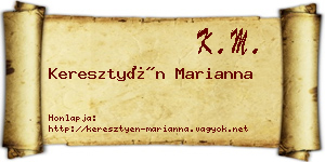 Keresztyén Marianna névjegykártya